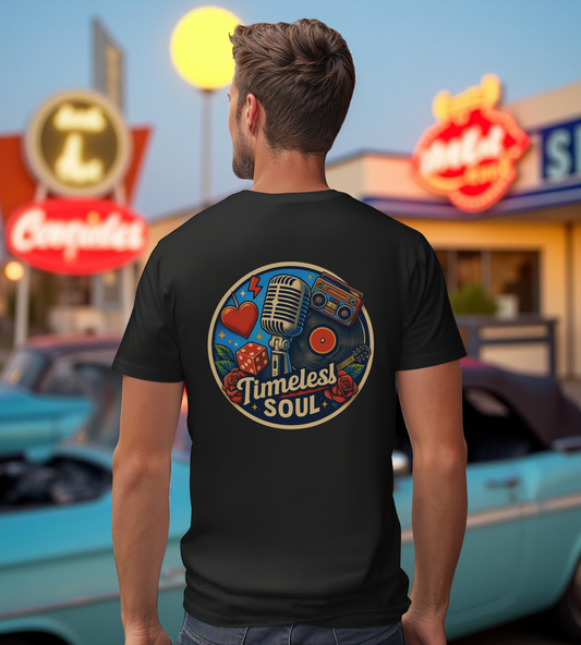 Vintage Retro Music T-Shirt, Rock & Roll Band Shirt, Boombox Guitar Tee, Unisex Heavy Cotton Tee