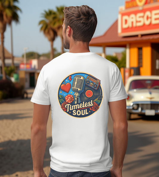 Vintage Retro Music T-Shirt, Rock & Roll Band Shirt, Boombox Guitar Tee, Unisex Heavy Cotton Tee
