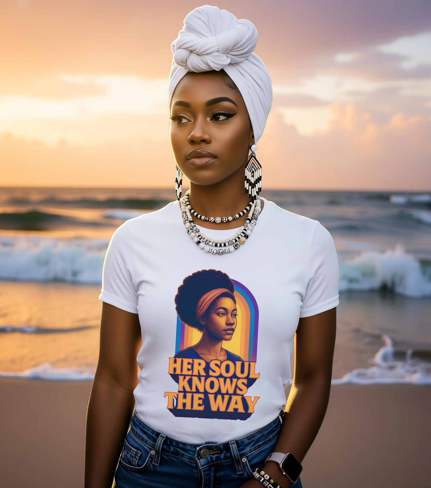 Her Soul Knows The Way Shirt - Retro Inspirational Quote Tee - Unisex Jersey Short Sleeve Tee - Vintage Graphic Top, Gift for Her,