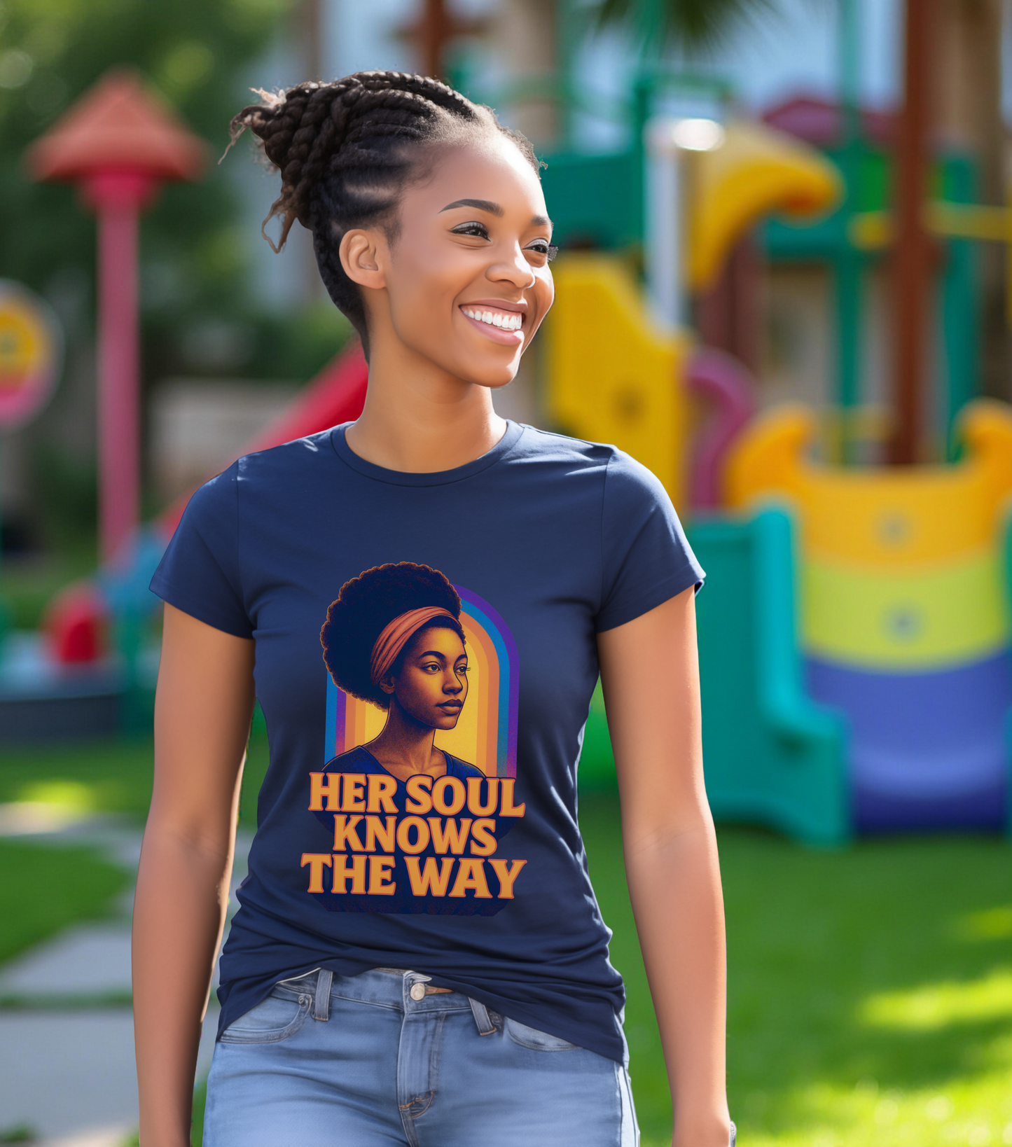 Her Soul Knows The Way Shirt - Retro Inspirational Quote Tee - Unisex Jersey Short Sleeve Tee - Vintage Graphic Top, Gift for Her,