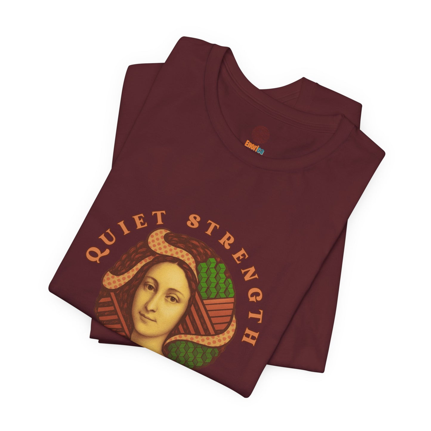 Vintage Retro Quiet Strength Loud Beauty Graphic T-Shirt - Unisex Jersey Tee, Feminine Power Art Shirt, Bella+Canvas 3001, Aesthetic Top