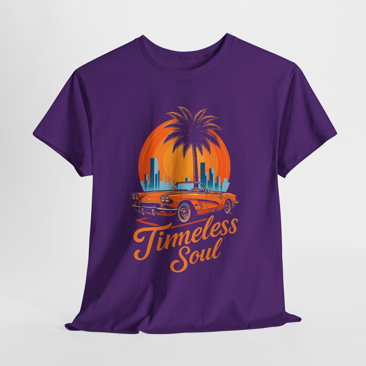 Vintage Sunset Retro Car T-Shirt, Classic Convertible Shirt, Miami Beach 80s Style Top - Unisex Tee