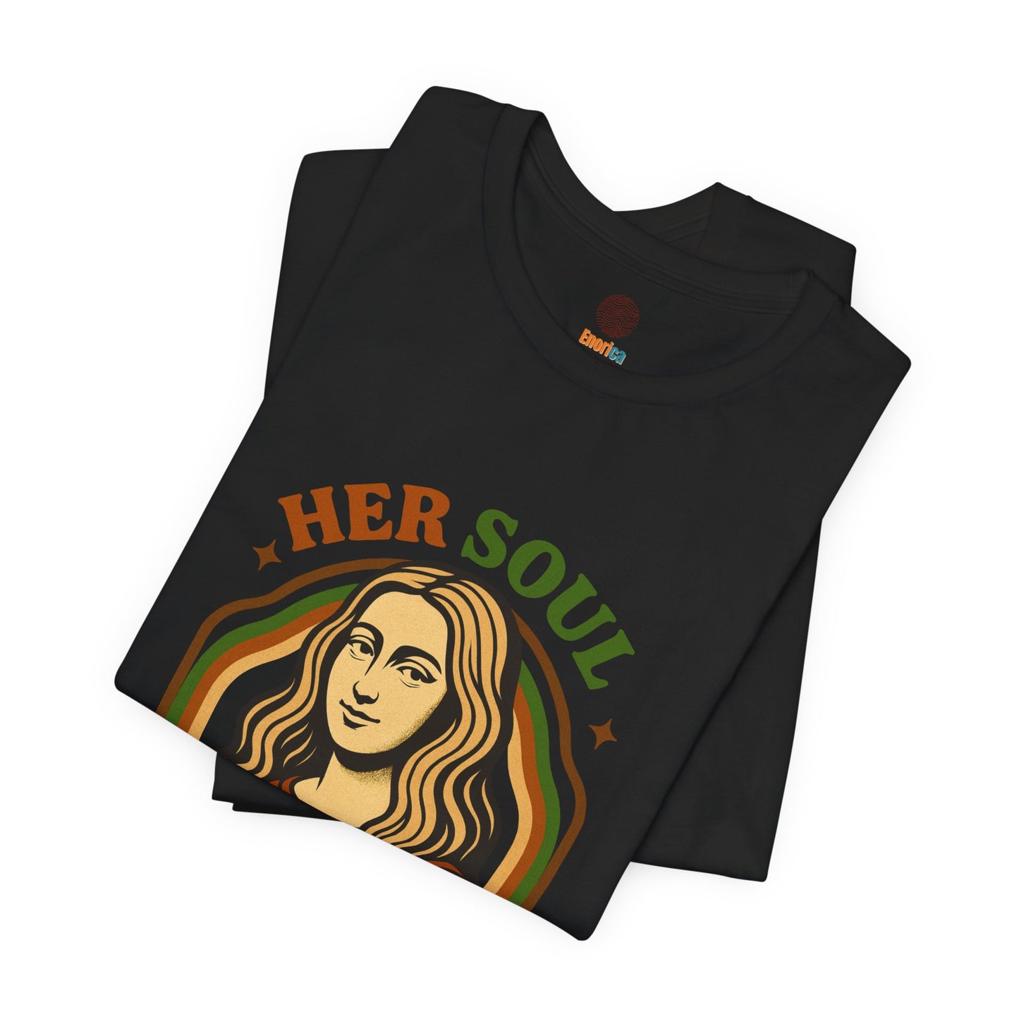 Inspirational Quote Unisex Tee, Her Soul Knows The Way Shirt, Retro Graphic T-Shirt, Vintage Quote Top, Bella+Canvas 3001 Shirt
