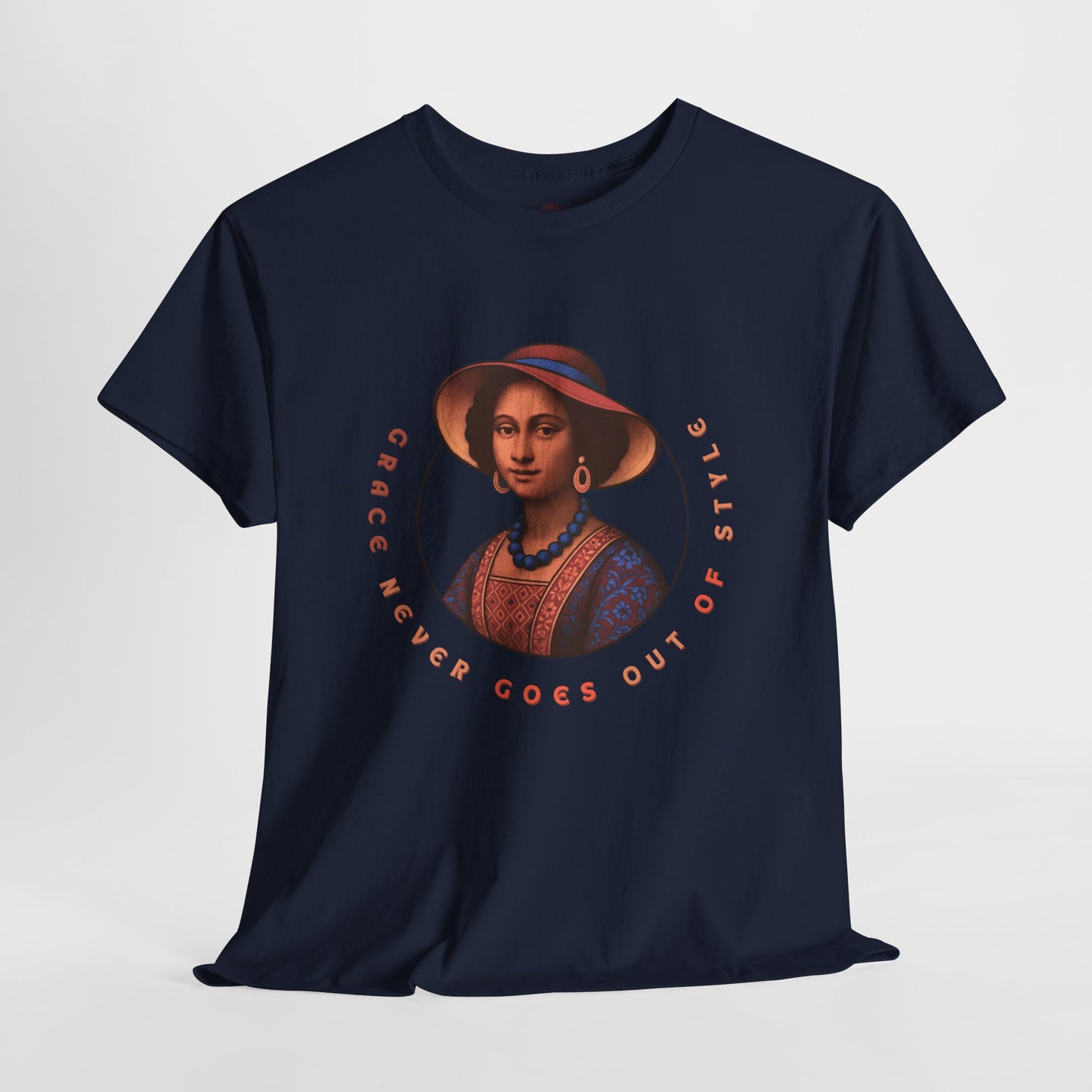 Grace Never Goes Out of Style Gildan 5000 Shirt, Vintage Renaissance Woman Graphic Tee, Inspirational Quote T Shirt, Retro Art Gift