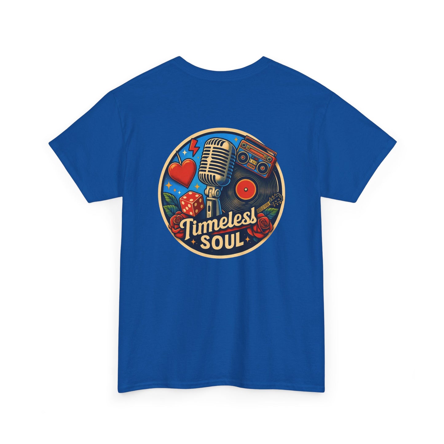 Vintage Retro Music T-Shirt, Rock & Roll Band Shirt, Boombox Guitar Tee, Unisex Heavy Cotton Tee