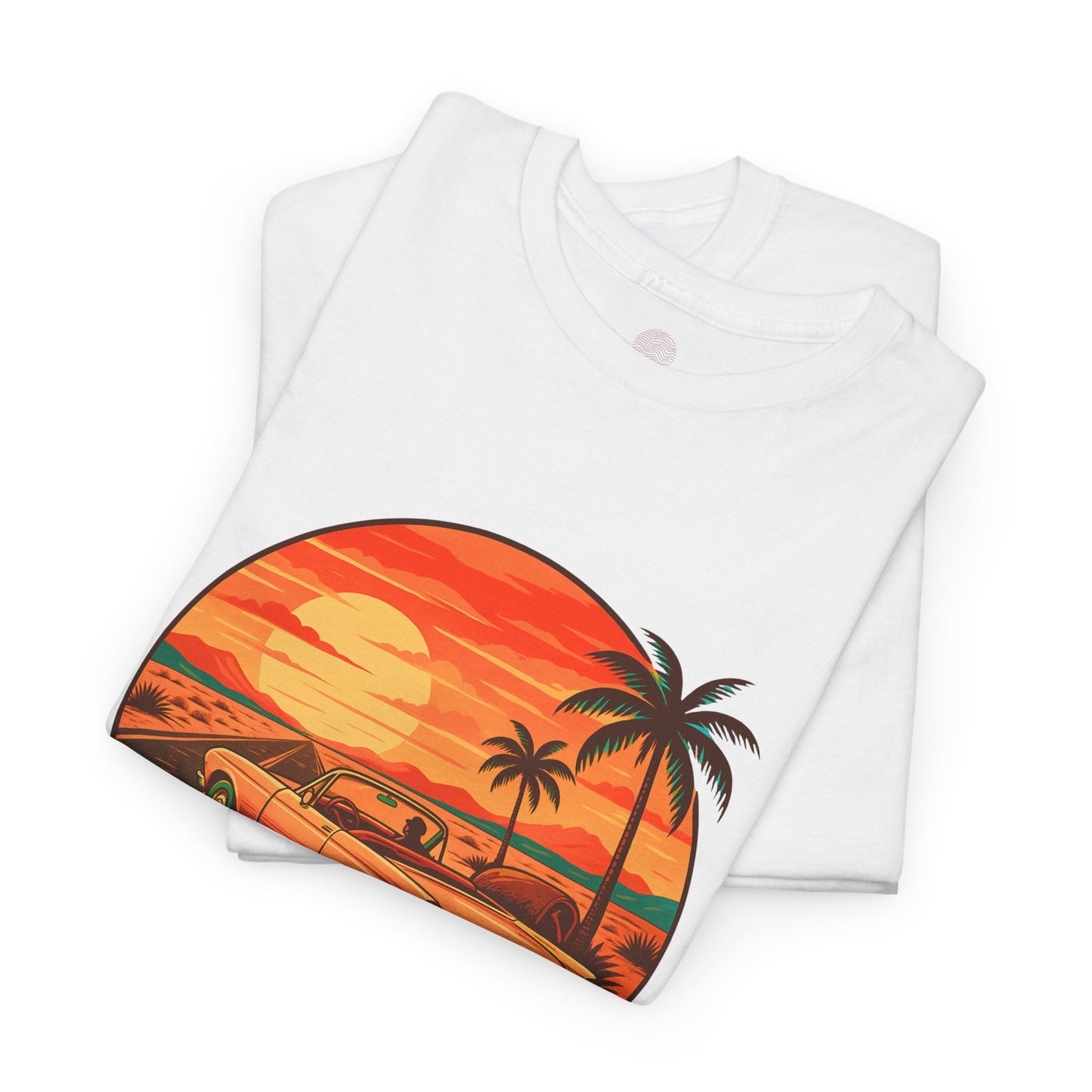 Timeless Soul Road Trip T-Shirt, Retro Sunset Unisex Tee, Vintage Palm Tree Graphic Shirt