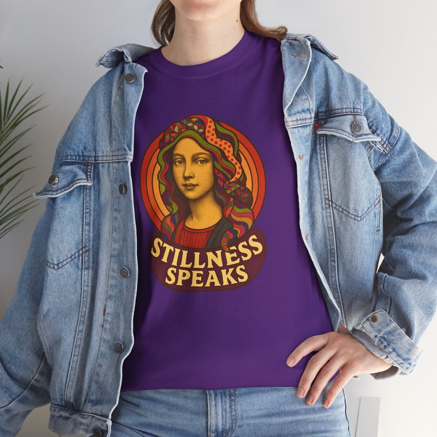 Stillness Speaks T-Shirt, Psychedelic Retro 70s Graphic Tee, Spiritual Mystic Woman Shirt, Boho Trippy Aesthetic Top, Inner Peace Gift,