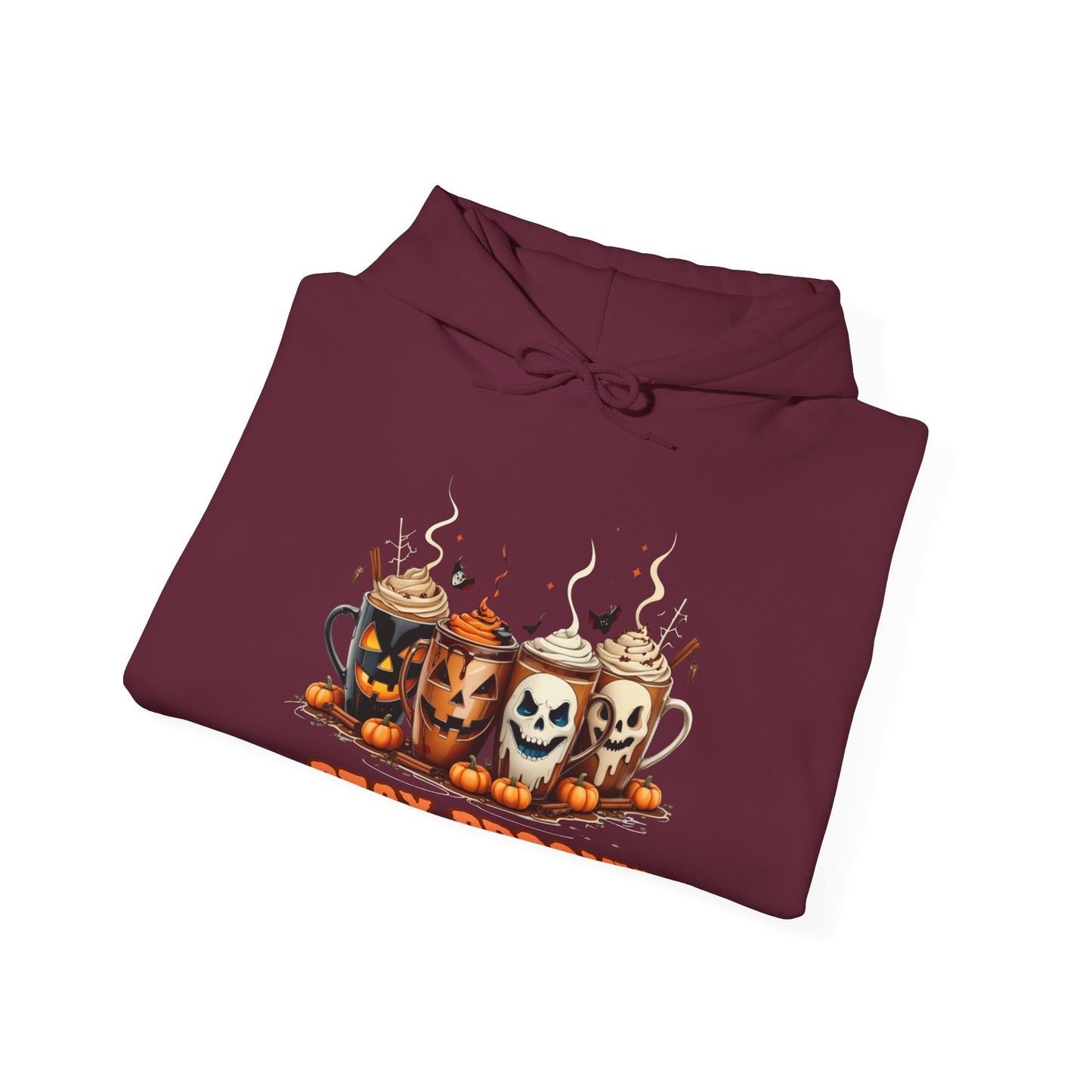 Stay Spooky Halloween Hoodie – Gildan 18500 Unisex Heavy Blend – Gothic Coffee Mug Graphic Sweatshirt