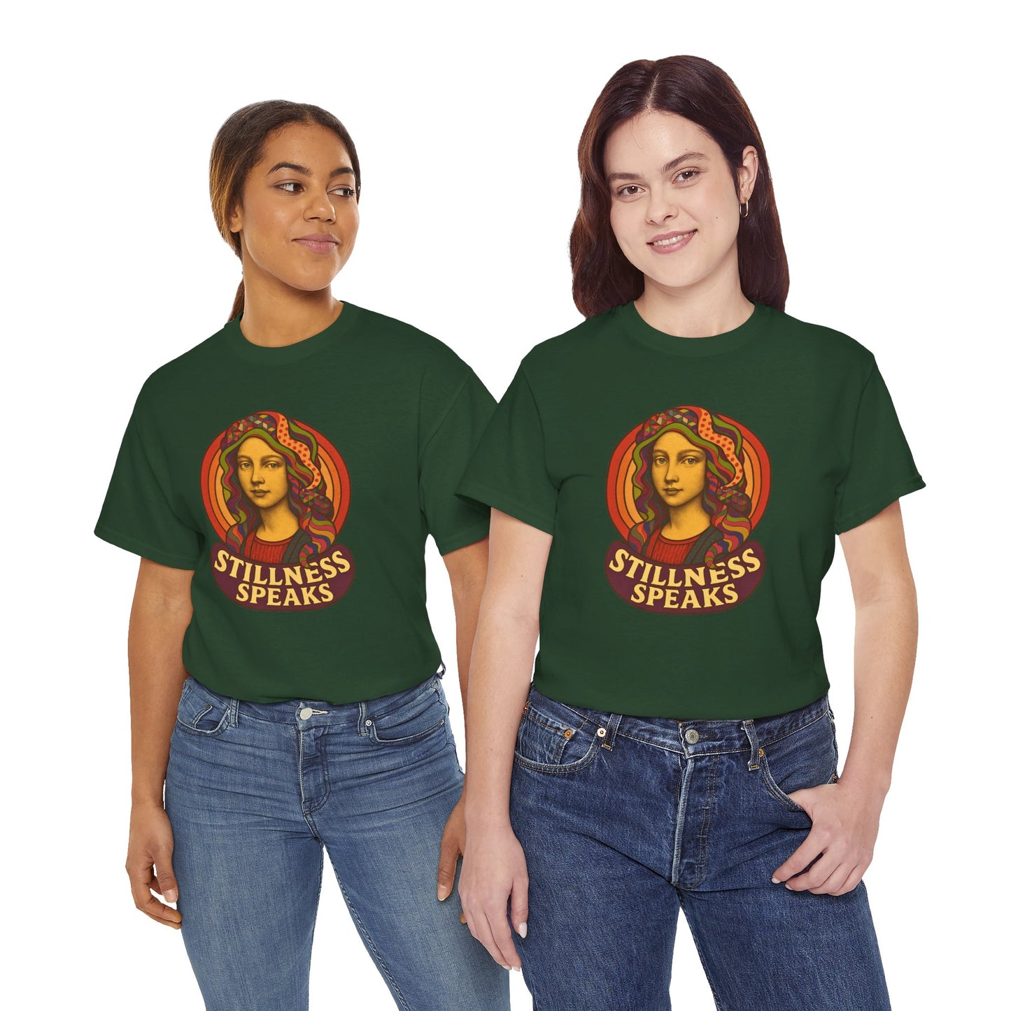 Stillness Speaks T-Shirt, Psychedelic Retro 70s Graphic Tee, Spiritual Mystic Woman Shirt, Boho Trippy Aesthetic Top, Inner Peace Gift,