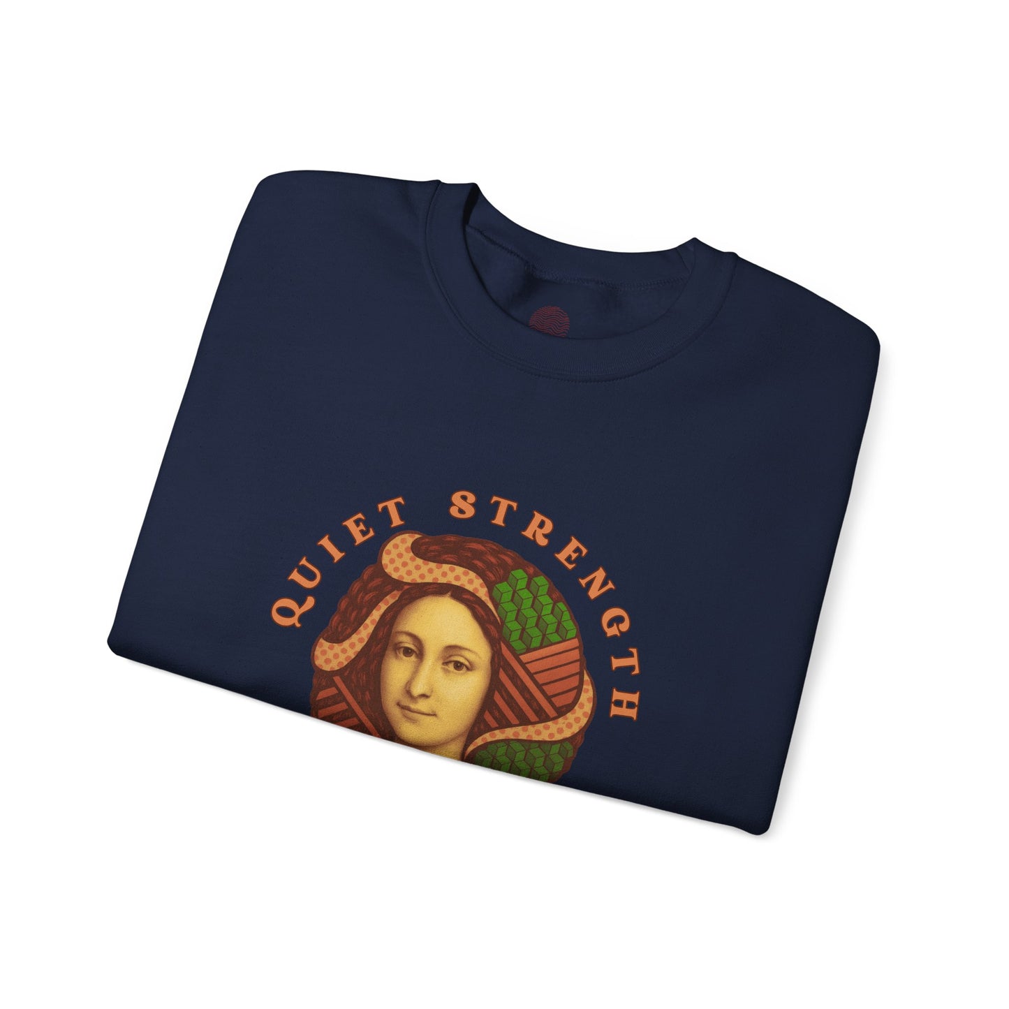 Quiet Strength Loud Beauty Graphic Sweatshirt - Retro Vintage Aesthetic Unisex Gildan 18000, Feminine Power Art Shirt, Crewneck Jumper,