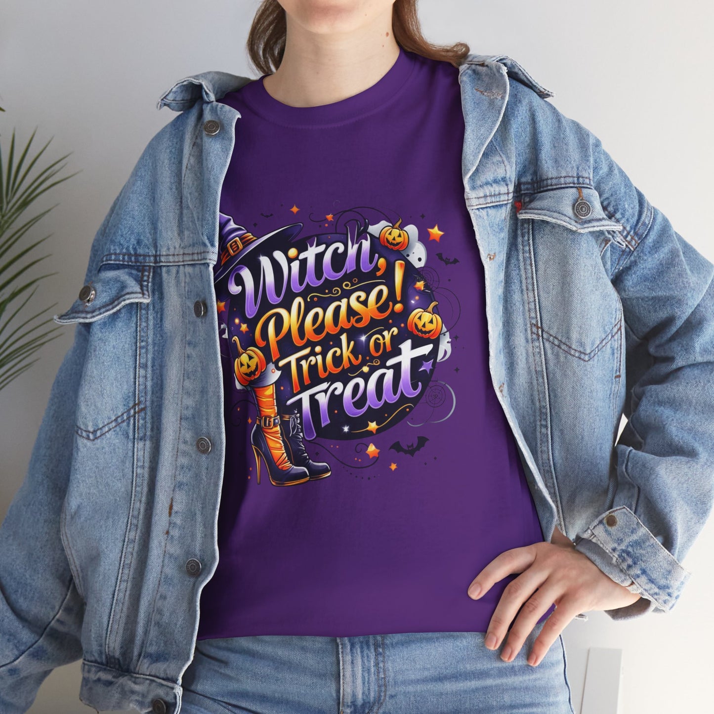 Witch Please Trick or Treat Halloween Shirt | Funny Witch Pumpkin Graphic Tee | Spooky Unisex Costume T-Shirt | Cute Halloween Party Top