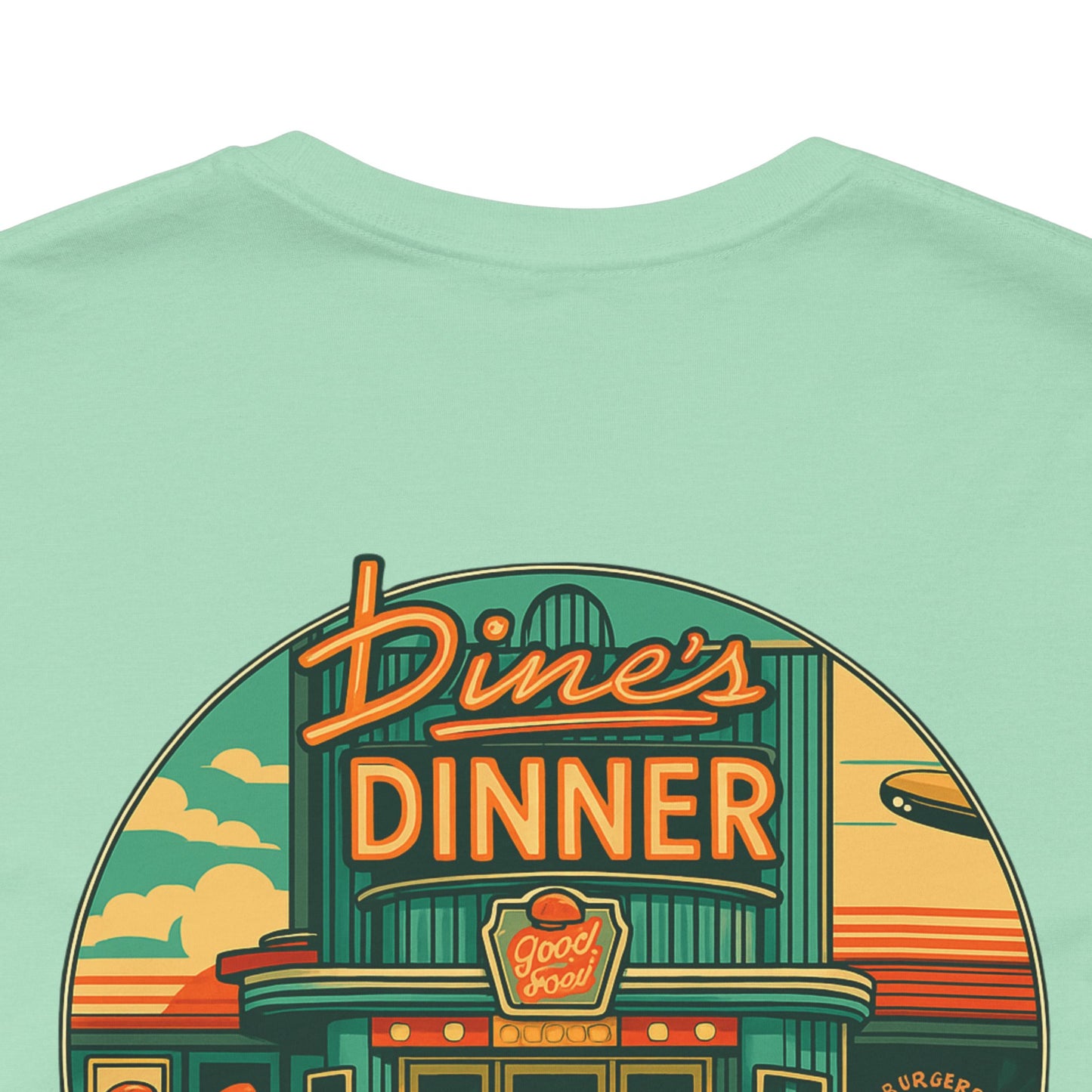 Golden Days Ahead Retro Diner T-Shirt, Vintage 50s Classic Car Graphic Tee, American Dinner Drive-In Style, Bella Canvas 3001 Unisex Shirt