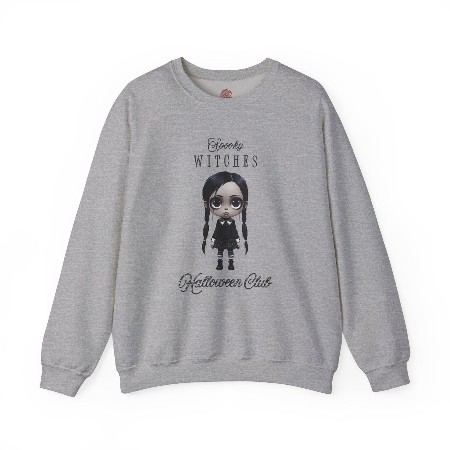 Spooky Witches Halloween Club Sweatshirt, Gothic Witch Pullover, Creepy Cute Wednesday Addams Aesthetic, Gildan 18000, Halloween Costume,