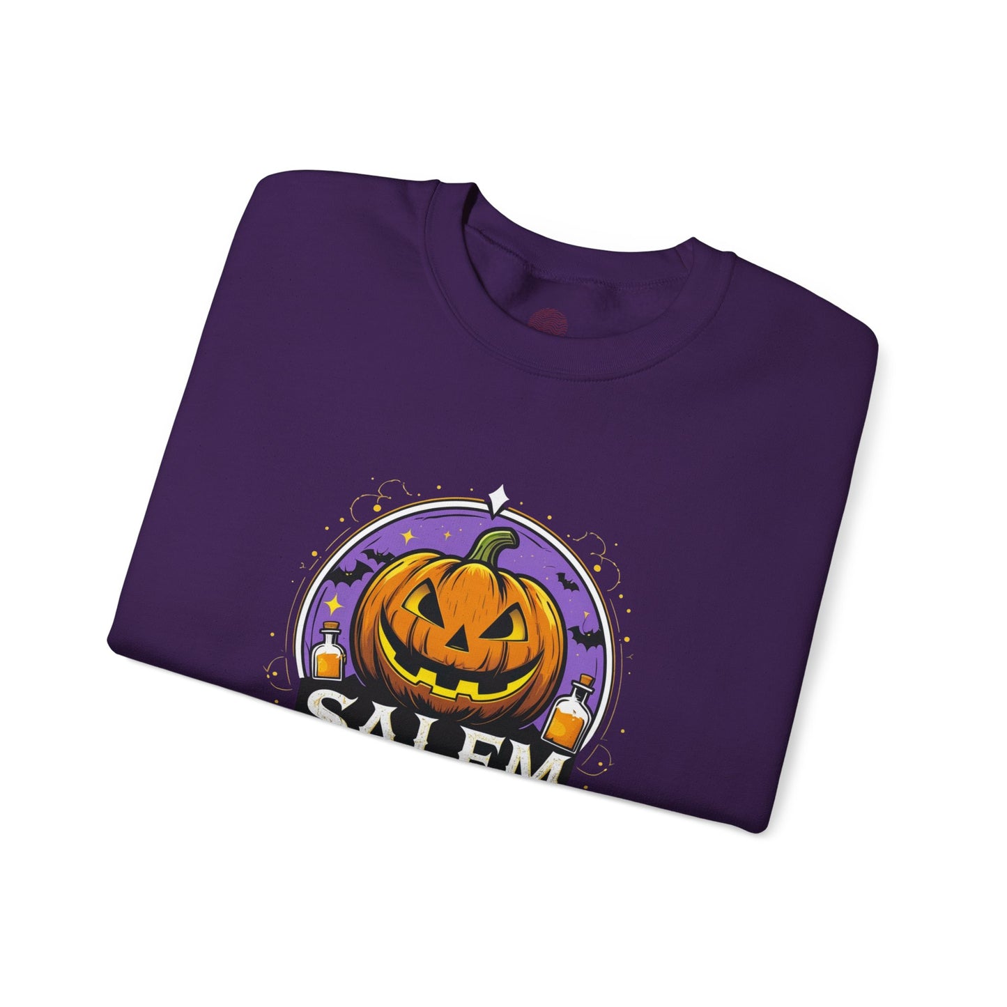 "Unisex Salem University Halloween Sweatshirt – Pumpkin Jack-O’-Lantern Graphic Crewneck Pullover"