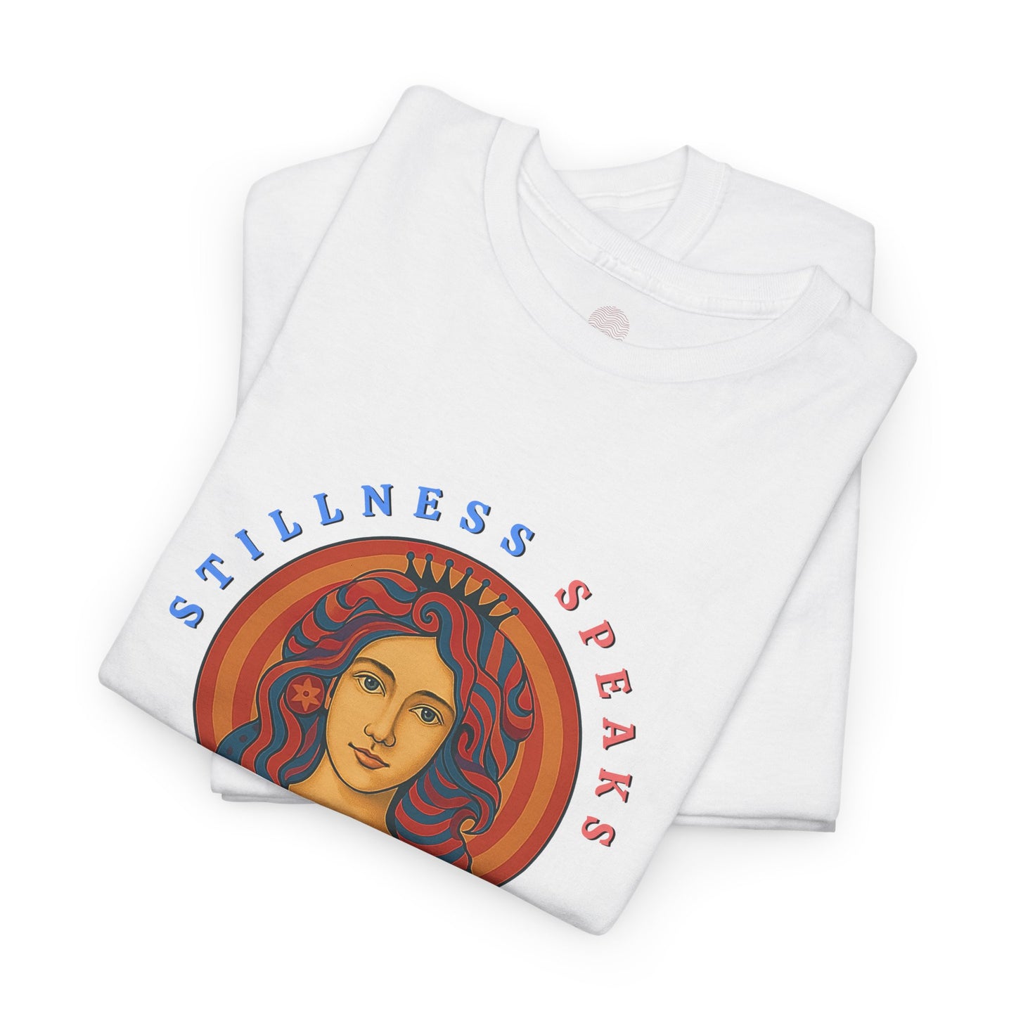 Stillness Speaks T-Shirt, Psychedelic Retro Graphic Tee, Spiritual Mystic Woman Shirt, 70s Boho Aesthetic Top, Inner Peace Gift, Unisex