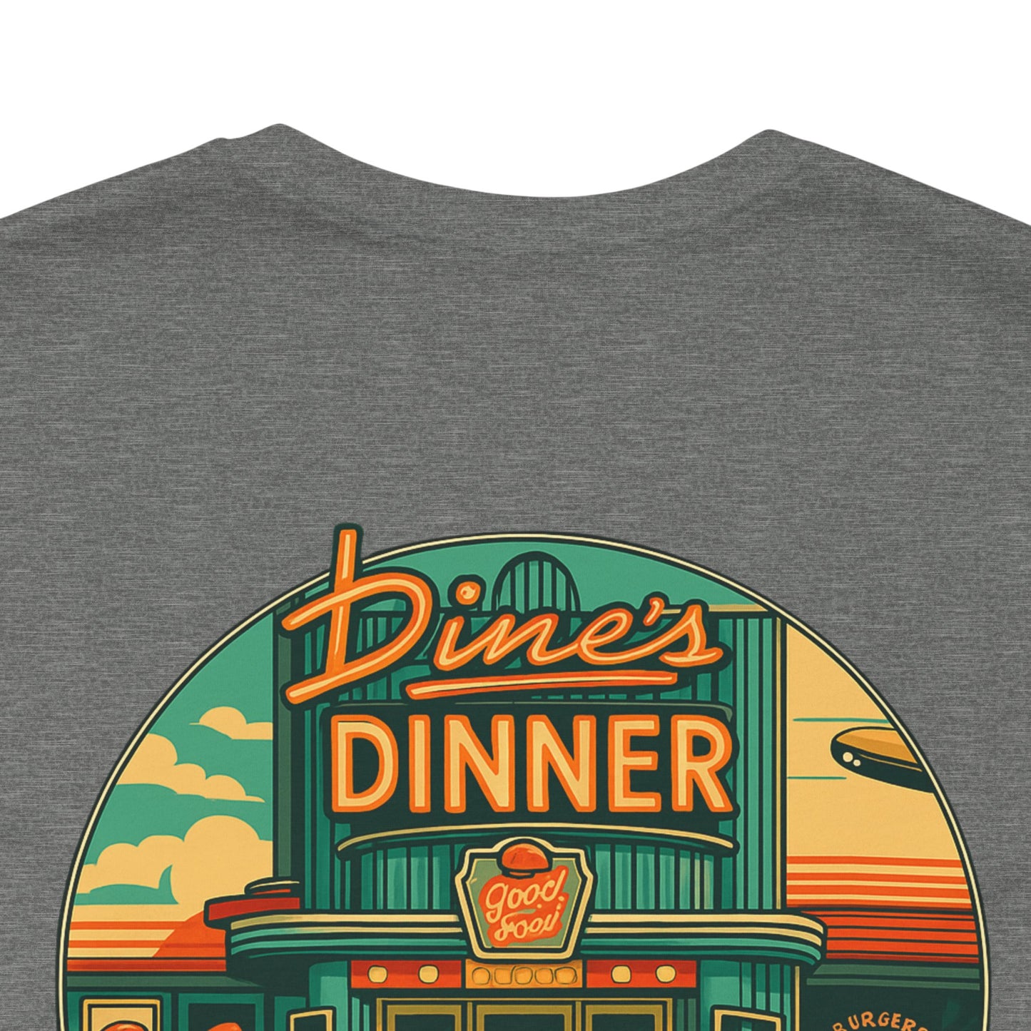 Golden Days Ahead Retro Diner T-Shirt, Vintage 50s Classic Car Graphic Tee, American Dinner Drive-In Style, Bella Canvas 3001 Unisex Shirt