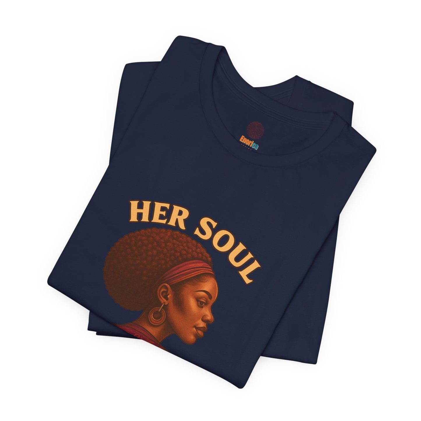 Retro Afro Woman Graphic Tee, Inspirational Quote Top, Her Soul Knows The Way Shirt, Unisex T-Shirt, Bella+Canvas 3001, Short Sleeve
