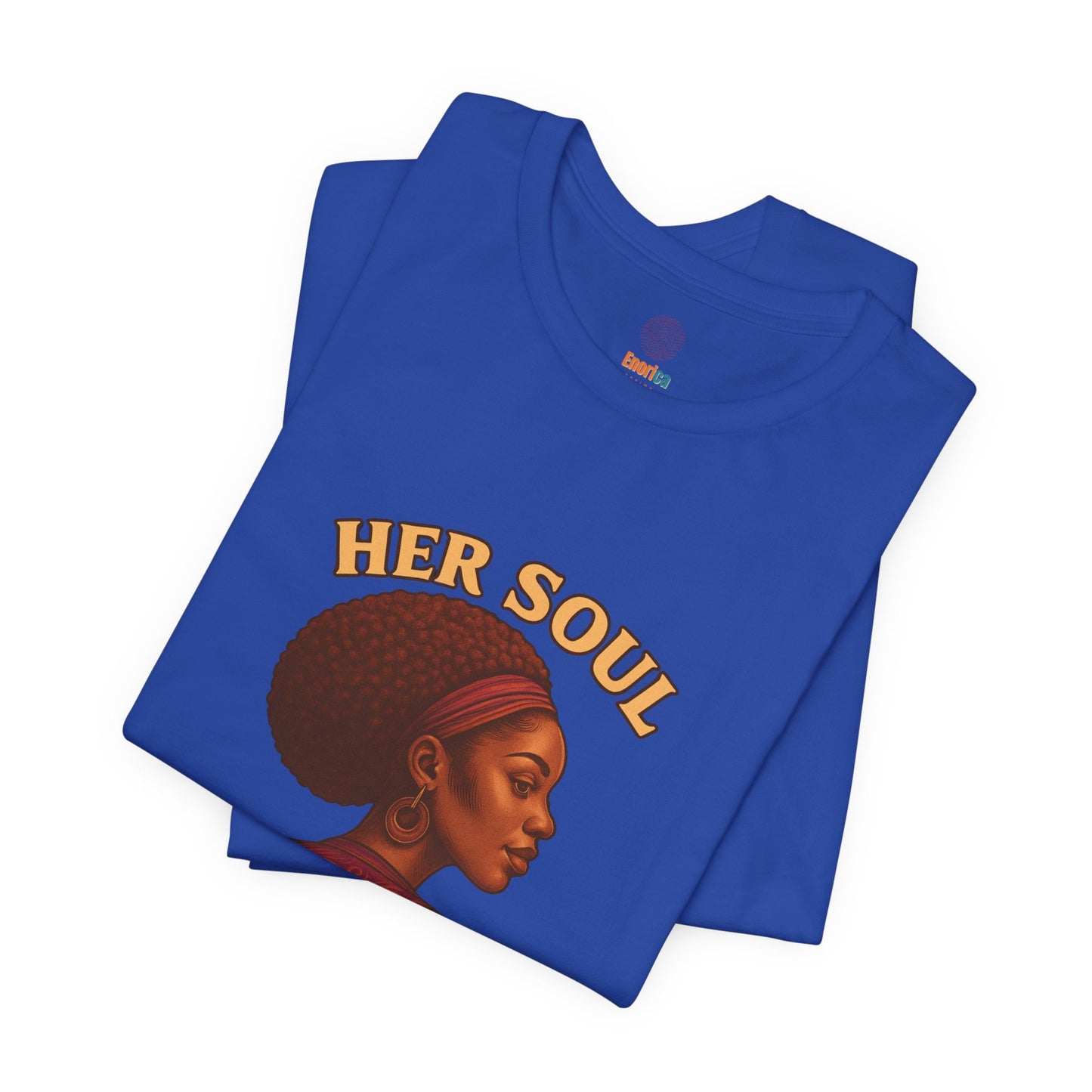 Retro Afro Woman Graphic Tee, Inspirational Quote Top, Her Soul Knows The Way Shirt, Unisex T-Shirt, Bella+Canvas 3001, Short Sleeve
