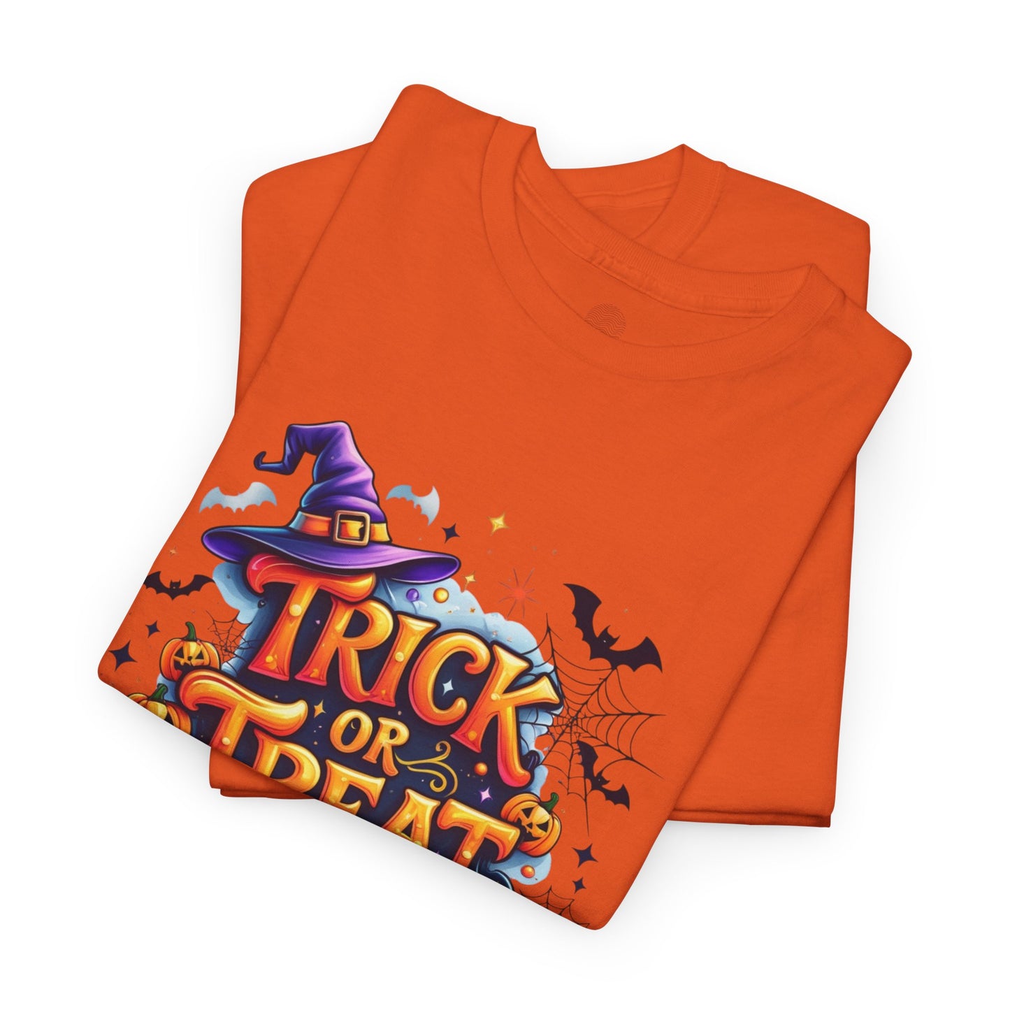 Trick or Treat Yourself Halloween Shirt | Funny Witch Pumpkin Graphic Tee | Spooky Unisex Costume T-Shirt | Cute Halloween Party Top