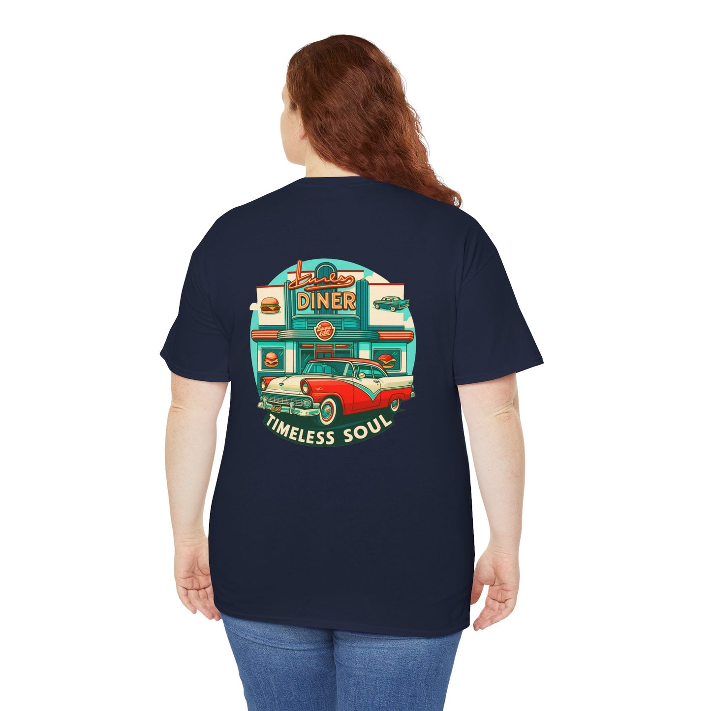 Retro Diner T-Shirt, Vintage Car Graphic Tee, 1950s American Drive-In Shirt, Rockabilly Unisex Top