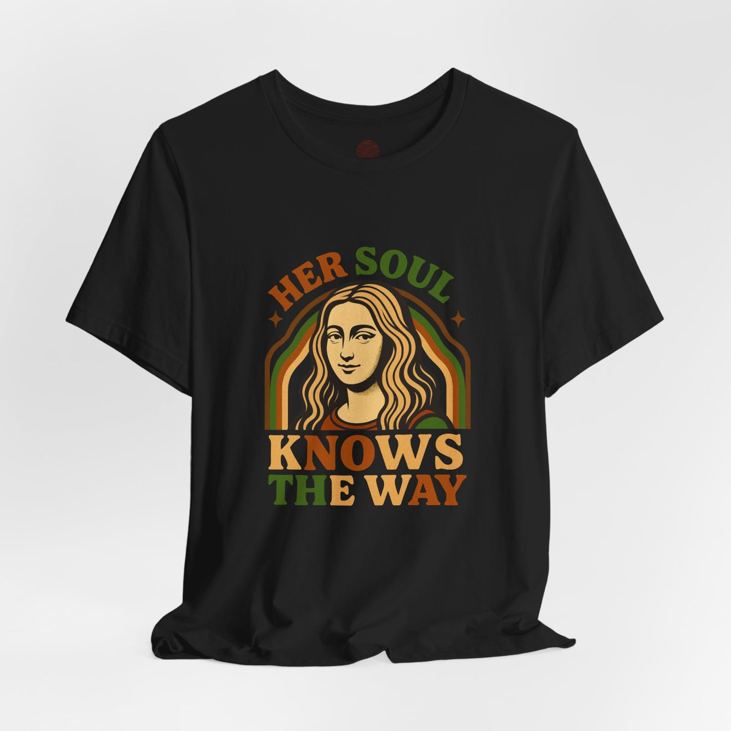 Inspirational Quote Unisex Tee, Her Soul Knows The Way Shirt, Retro Graphic T-Shirt, Vintage Quote Top, Bella+Canvas 3001 Shirt