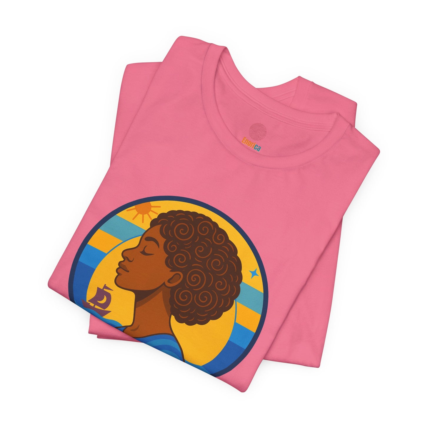 Retro Afro Woman Graphic Tee,Unisex Jersey Short Sleeve Tee, Inspirational Quote Top, Her Soul Knows The Way Shirt