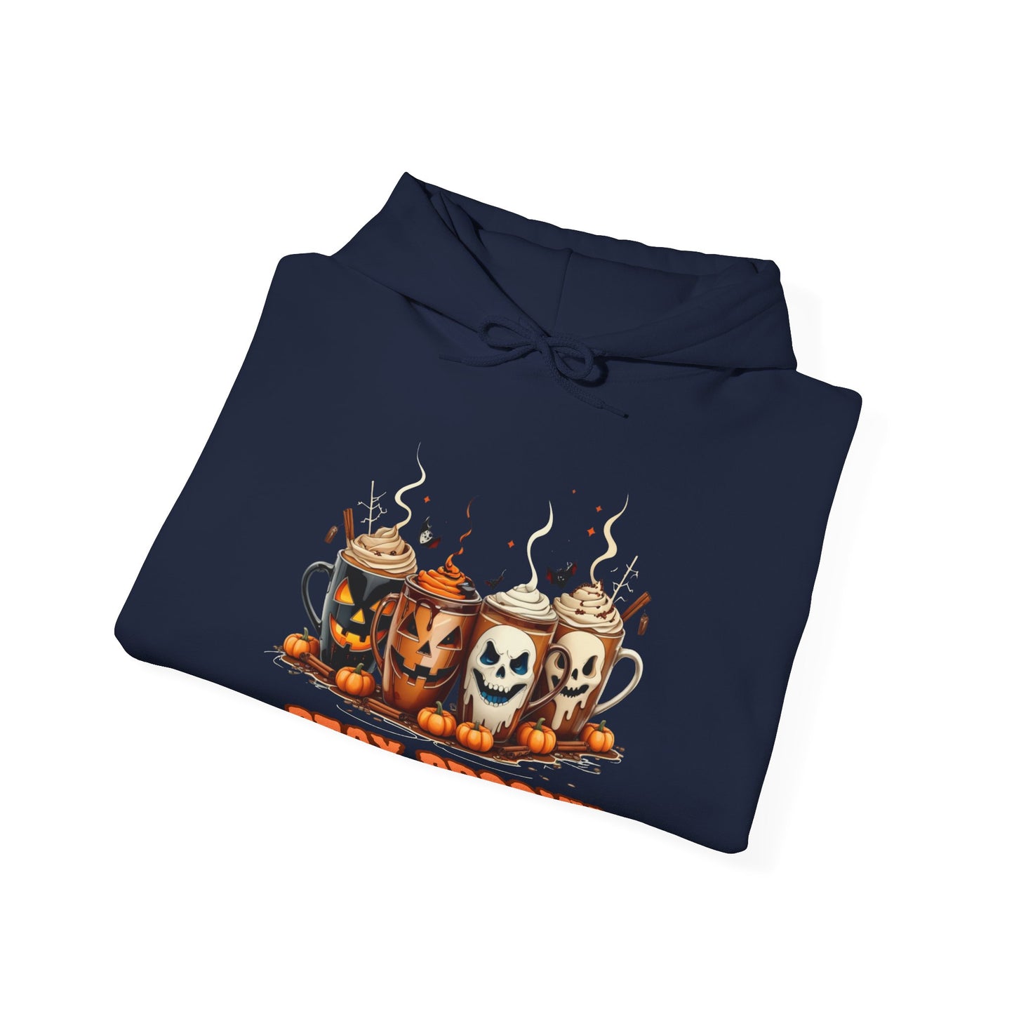 Stay Spooky Halloween Hoodie – Gildan 18500 Unisex Heavy Blend – Gothic Coffee Mug Graphic Sweatshirt
