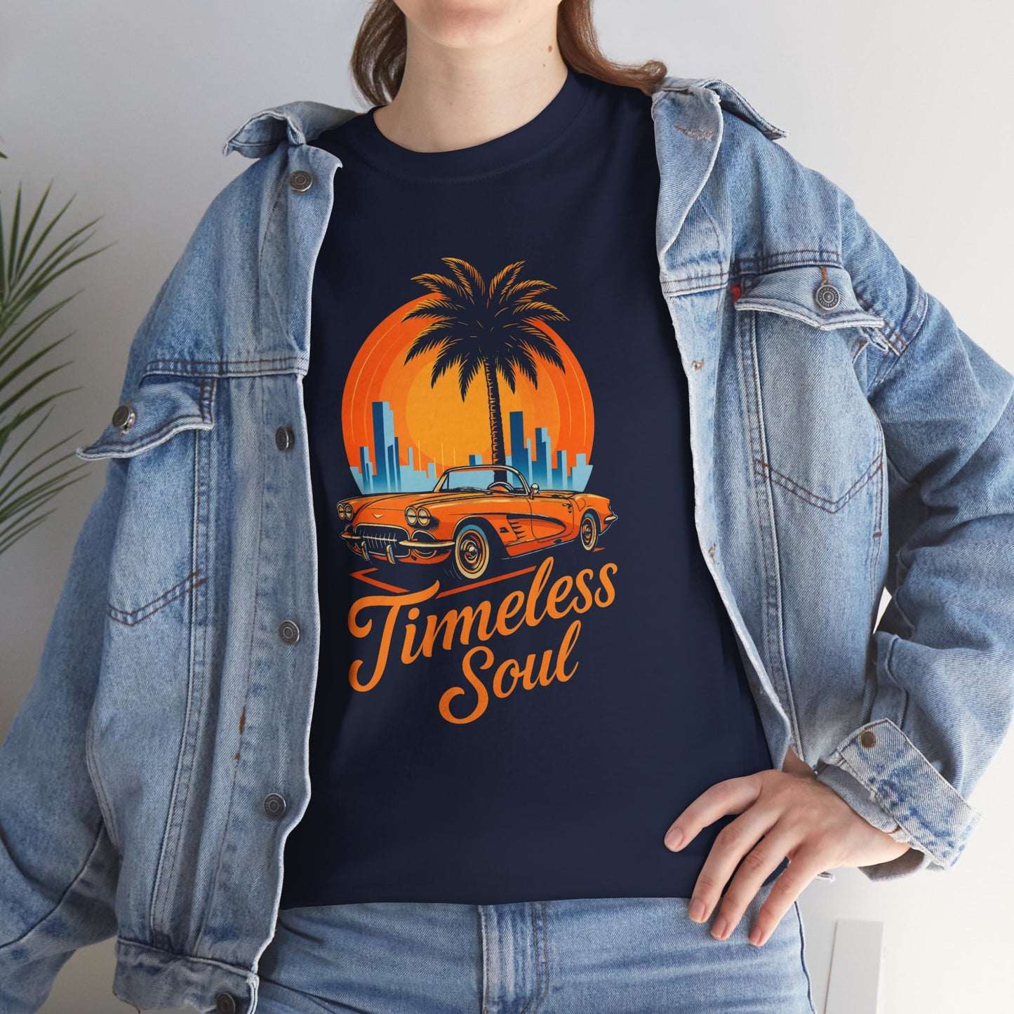 Vintage Sunset Retro Car T-Shirt, Classic Convertible Shirt, Miami Beach 80s Style Top - Unisex Tee