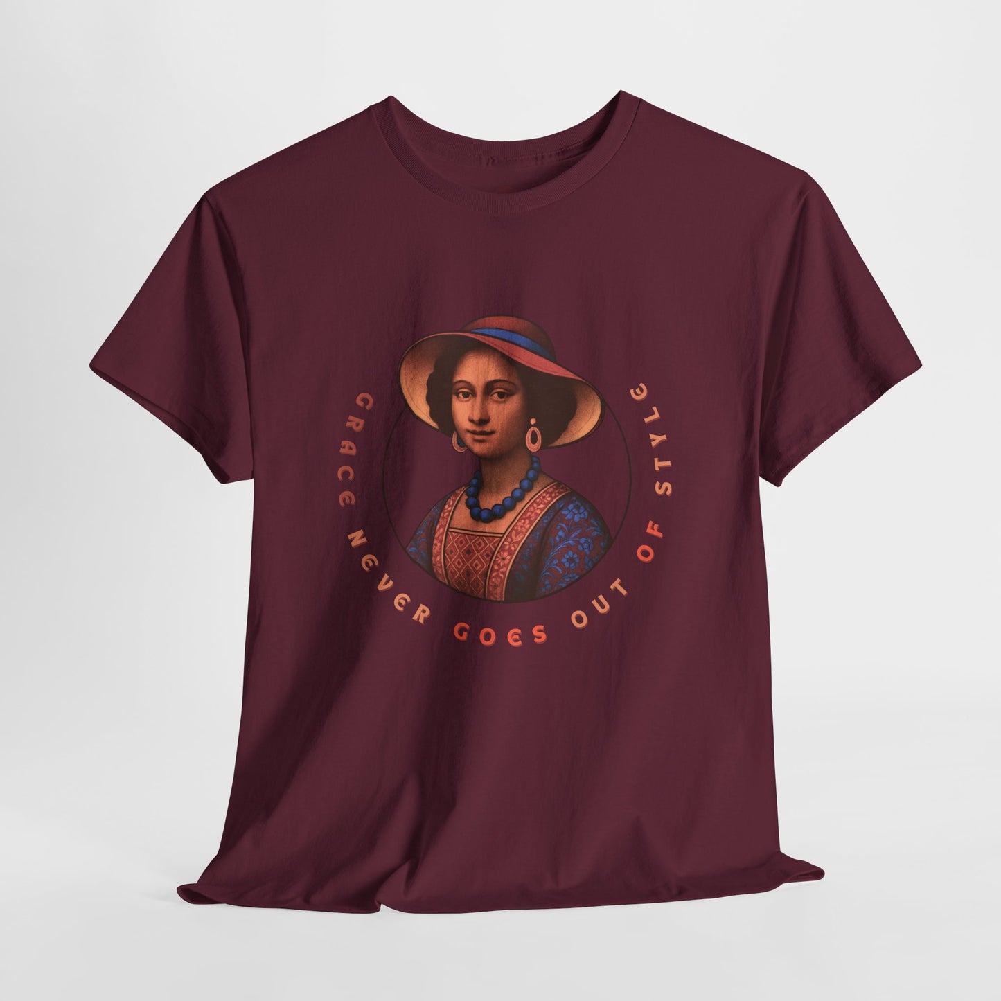 Grace Never Goes Out of Style Gildan 5000 Shirt, Vintage Renaissance Woman Graphic Tee, Inspirational Quote T Shirt, Retro Art Gift