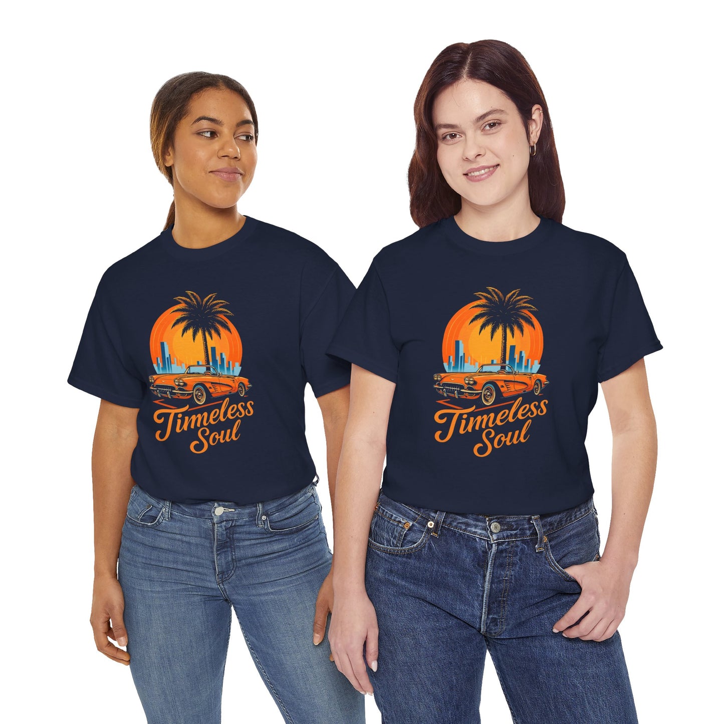 Vintage Sunset Retro Car T-Shirt, Classic Convertible Shirt, Miami Beach 80s Style Top - Unisex Tee