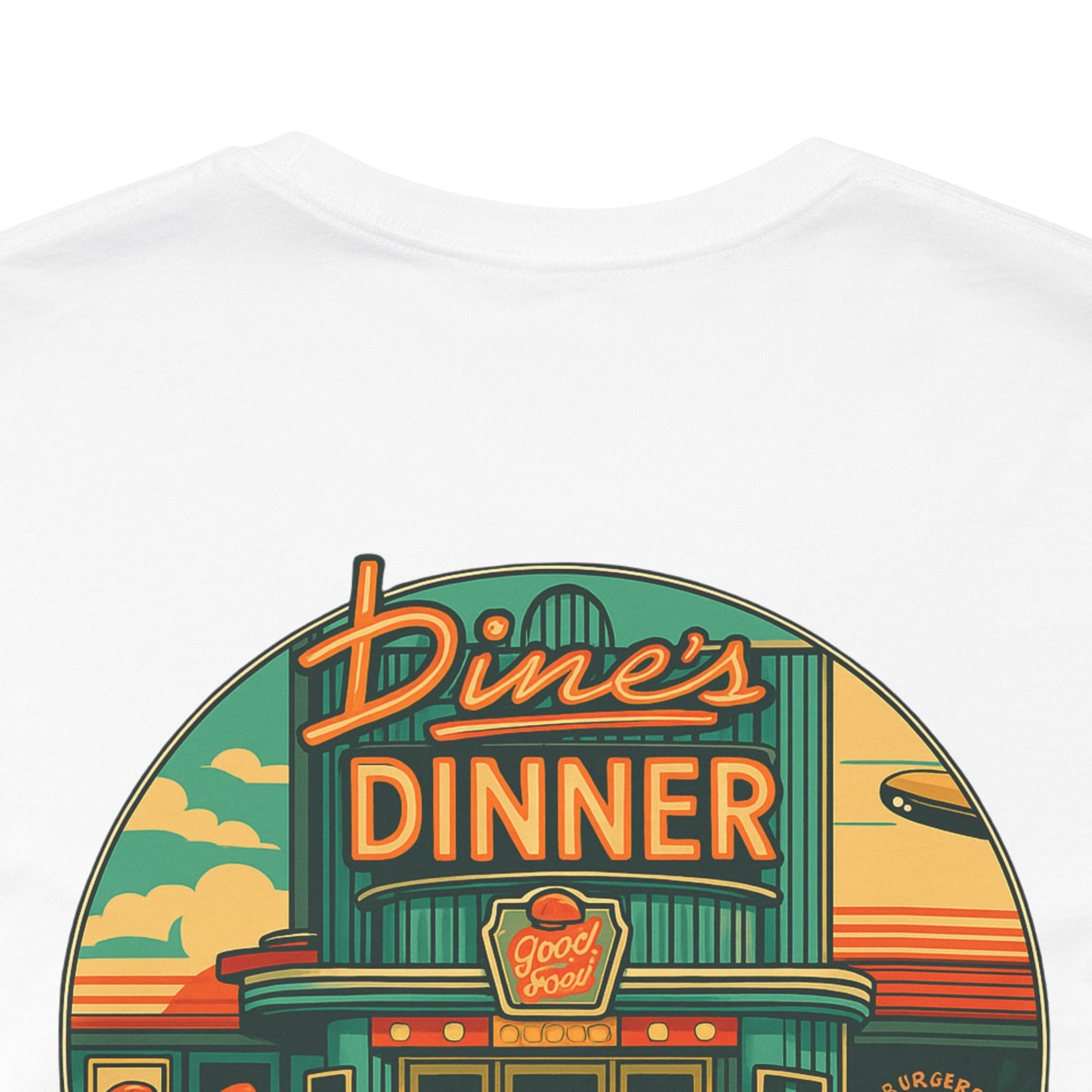 Golden Days Ahead Retro Diner T-Shirt, Vintage 50s Classic Car Graphic Tee, American Dinner Drive-In Style, Bella Canvas 3001 Unisex Shirt