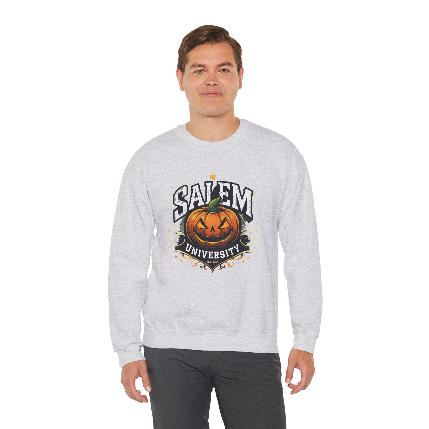 Salem University Jack-O’-Lantern – Unisex Gildan Heavy Blend Crewneck Sweatshirt