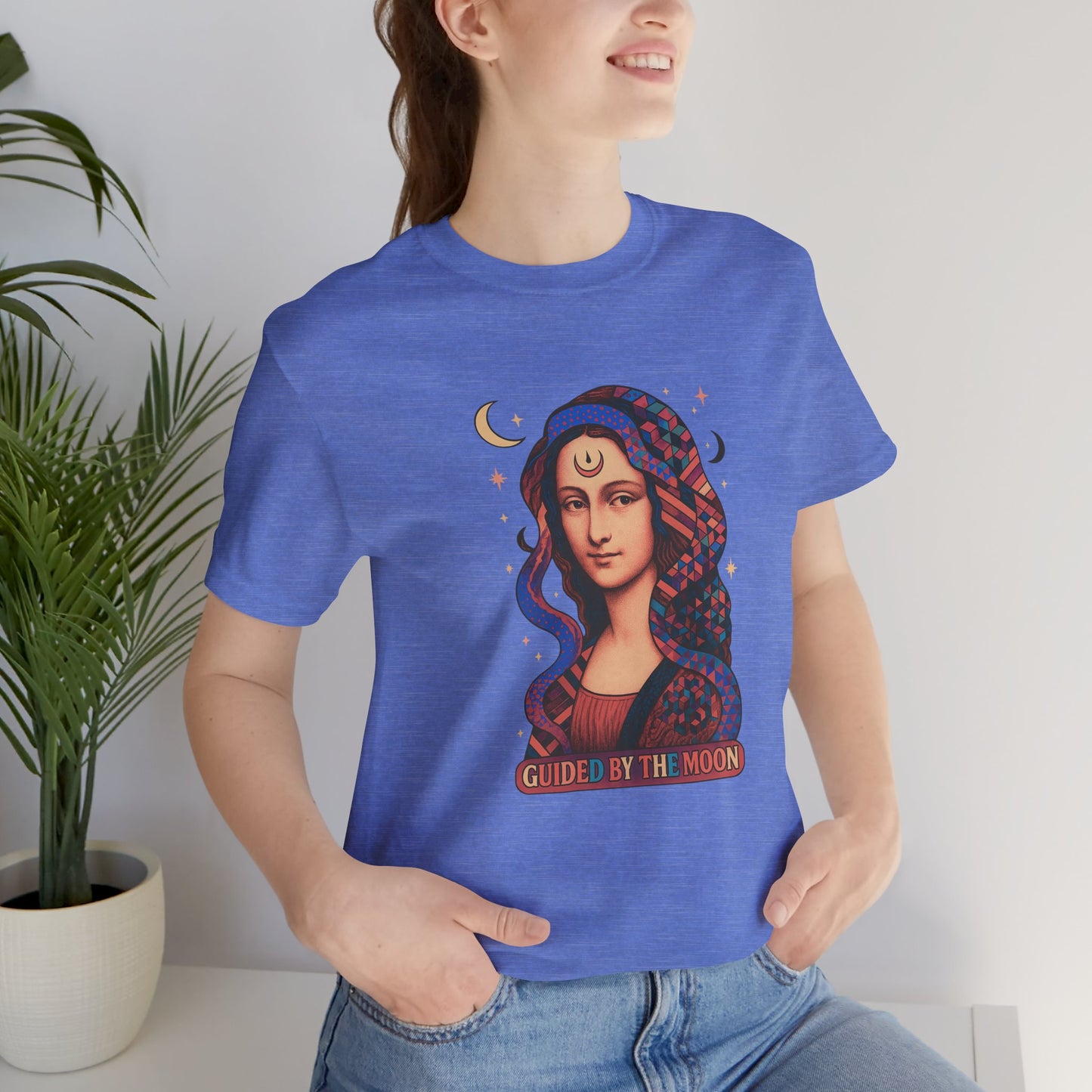 Moon Phase Unisex Tee, Celestial Graphic T-Shirt, Retro Geometric Spiritual Top, Astrology Gift, Mystical Moon Shirt, Boho Tee, Lunar Cycle
